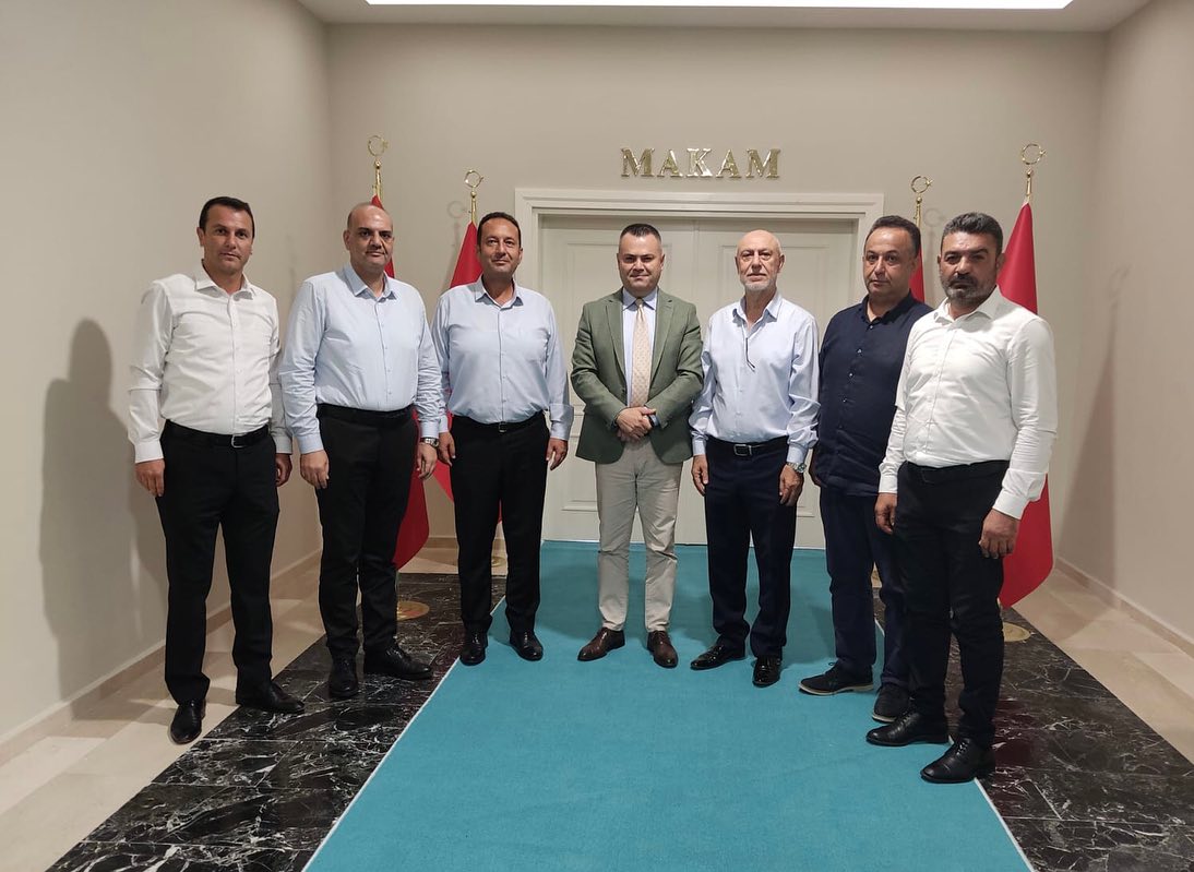 Tarsus Ticaret Borsası Meclis Başkanı Murat Kaya ve Yönetim Kurulu Başkanı Mustafa Teke, Tarsus Kaymakamı Kadir Sertel OTCU’yu Ziyaret Etti